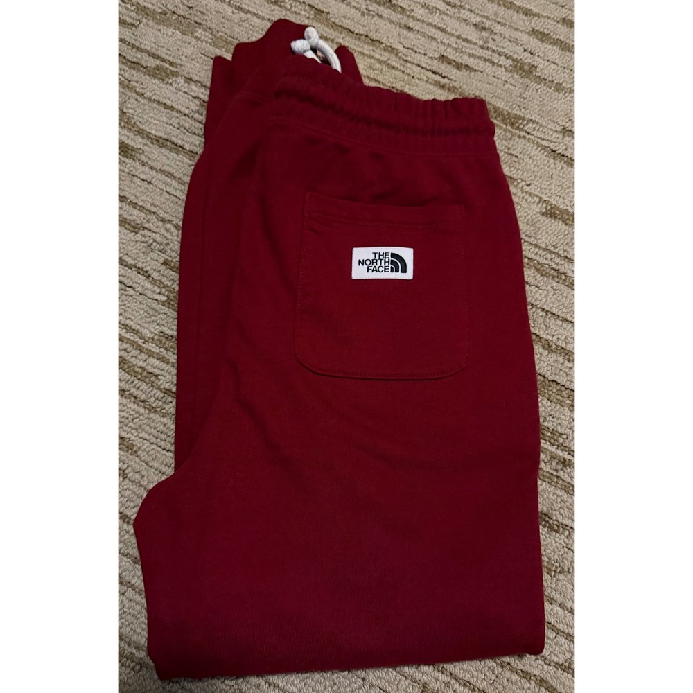 The North Face Mens Heritage Patch Joggers Burgundy Red Sweatpants Size Medium